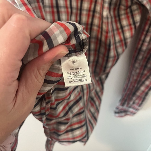 UNTUCKit Men’s Plaid Button Down Slim Fit Medium Red - Picture 8 of 9